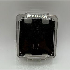 Nintendo DS/3DS Compact Game Case Clear Black Stores 16 Game Cartridges See Note